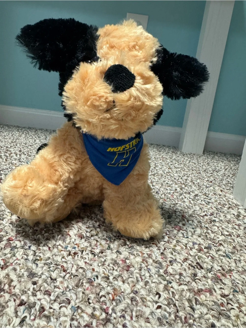 Hofstra Plush stuffed animal with Blue Bandana
